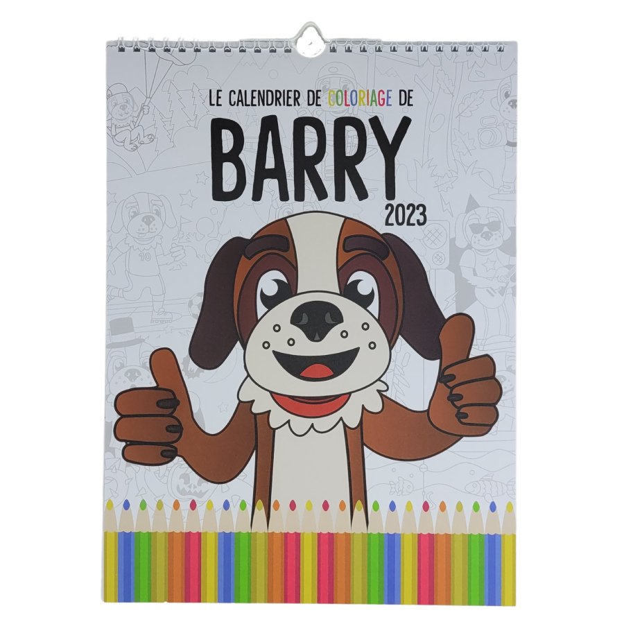 Calendario Barry 2023 da colorare